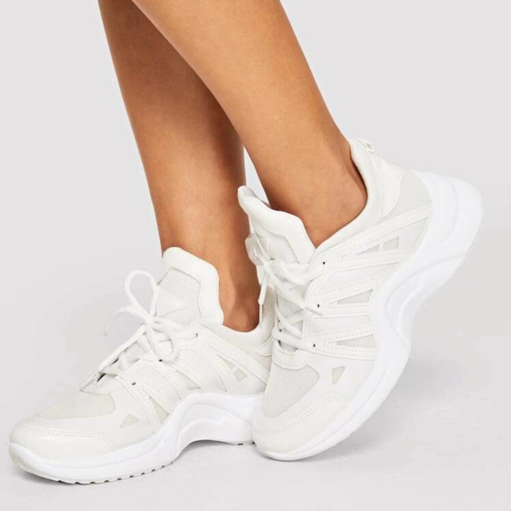 Knit Chunky Sole Sneakers